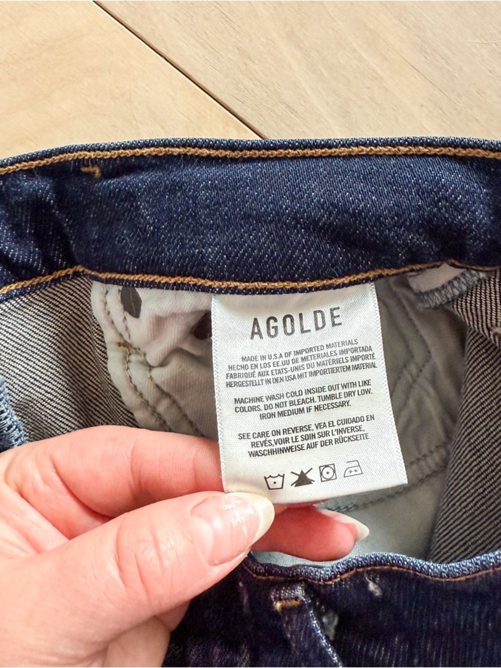 AGOLDE Pinch Waist High Rise Skinny Jeans Size 25 Dark Wash - Picture 8 of 9